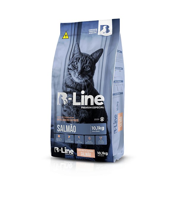 Ração Seca B-Line Gato Castrado sabor Salmão