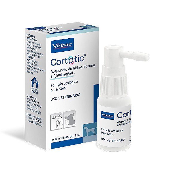 Solução Otológica Virbac Cortotic para Cães 16 ml