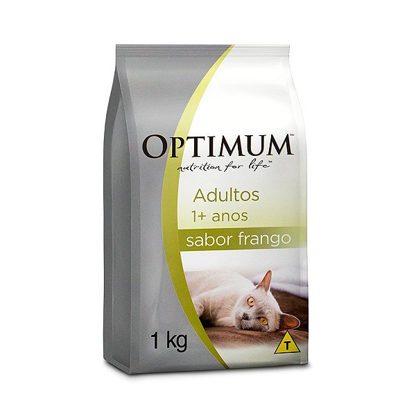 Ração Seca Optimum Gatos Adultos 1+ anos sabor Frango
