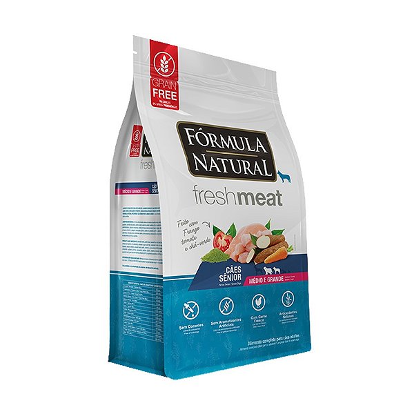Ração Seca Fórmula Natural FreshMeat para Cães Sênior de Médio Porte Sabor Frango
