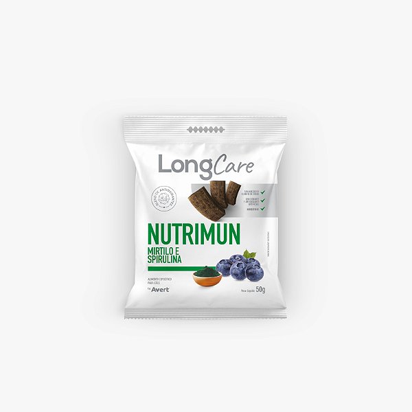 Petisco LongCare Nutrimun - Mirtilo e Spirulina