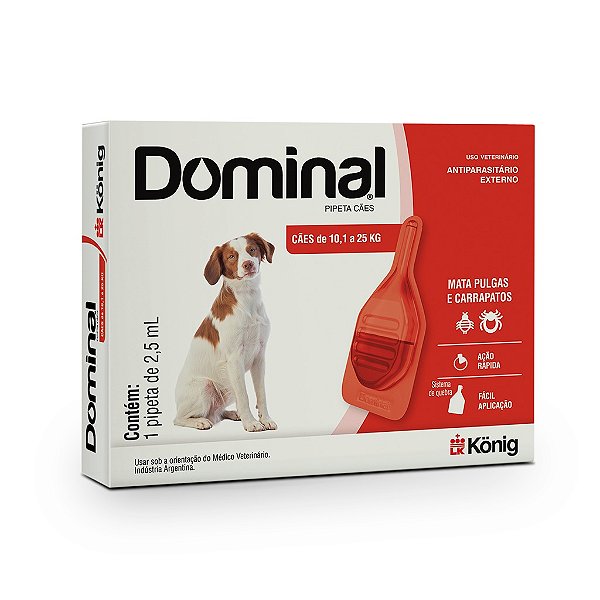 Antiparasitario Dominal Cães de 10,1 a 25kg