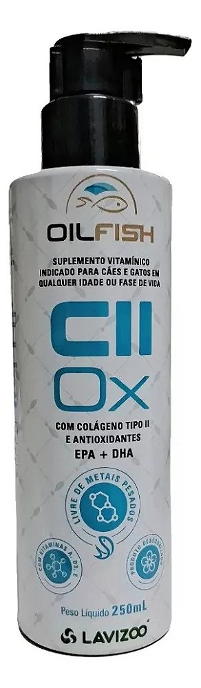 Suplemento Colageno Oil Fish Lavizoo Cães E Gatos 250ml