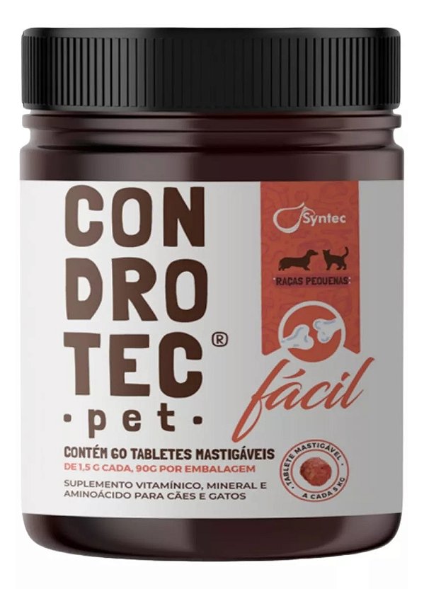 Suplemento Syntec Condrotec Pet Facil Raças Pequenas 60 Tabletes