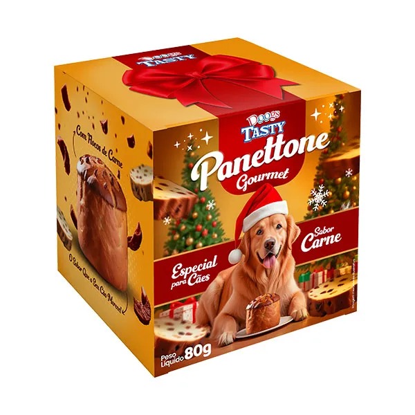 Panettone Especial Para Cães sabor Carne 80g