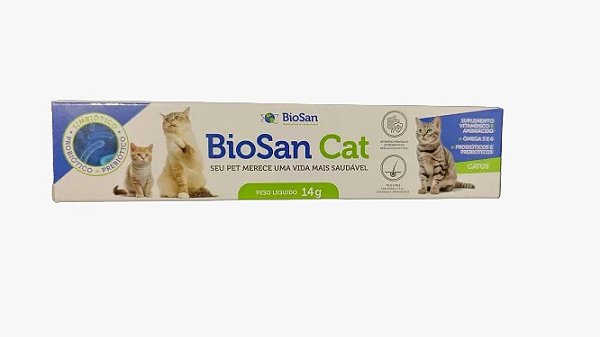 Suplemento Vitamínico Biosan Cat 14g para Gatos