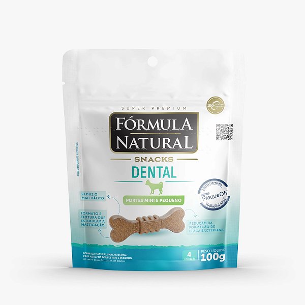 Snacks Dental Formula Natural Cães Adultos Portes Mini e Pequeno 100g