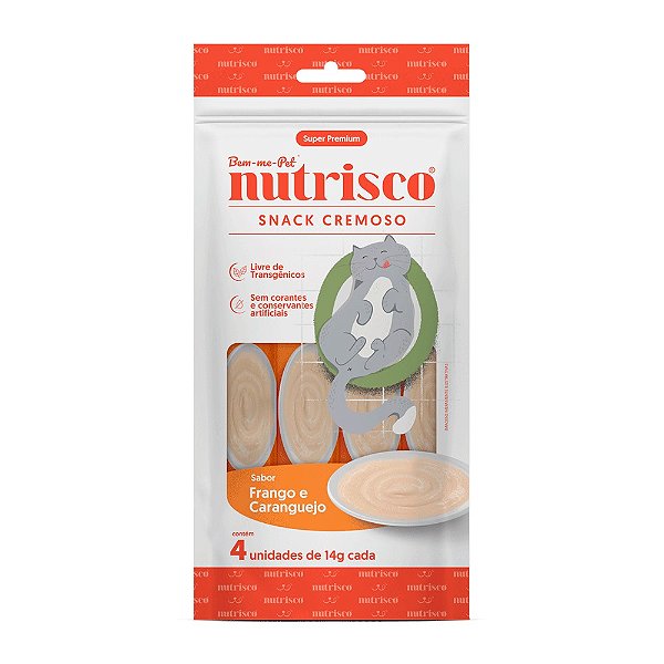 Petisco Cremoso Nutrisco para Gatos Frango e Caranguejo 56g