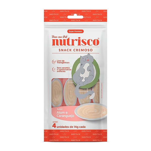 Petisco Cremoso Nutrisco para Gatos Atum e Caranguejo 56g