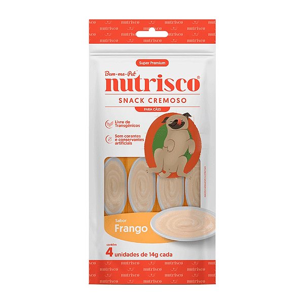 Petisco Cremoso Nutrisco para Cães Frango 56g