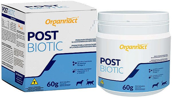 Suplemento Vitamínico Organnact PostBiotic Para Cães e Gatos 60g