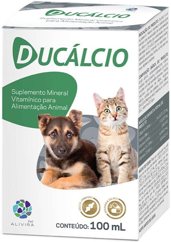 Suplemento Alivira Ducálcio para Cães e Gatos 100ml