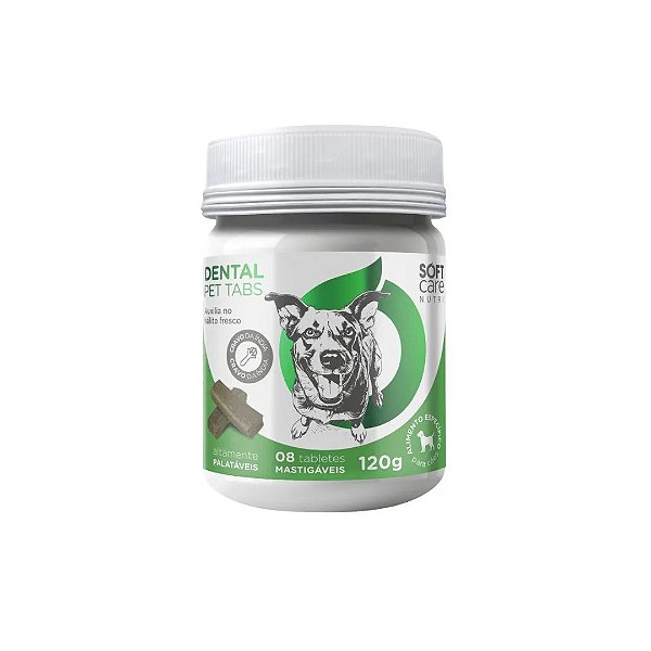 Suplemento Soft Care Nutri Dental Pet para Cães 8 Tabletes