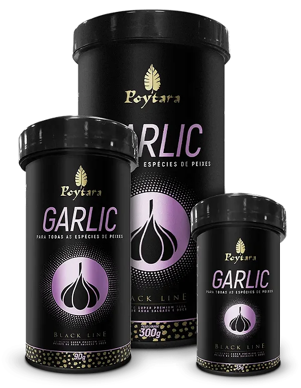 Ração para Peixes Poytara Black Line Garlic