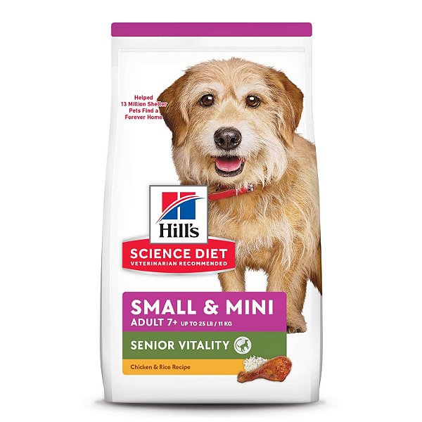 Ração Hill's Science Diet Vitalidade Sênior Pequenos e Mini para Cães Idosos Sabor Frango 1,58kg