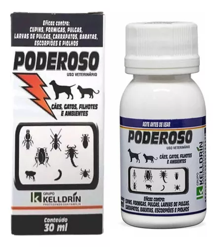 Antiparasitário Veterinário Poderoso Kelldrin 30ml