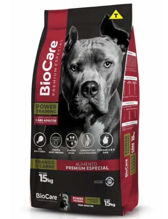 BioCare Premium Especial Power Training  Frango & Carne Cães Adultos