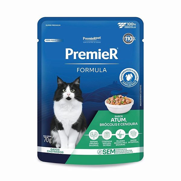 Sachê Premier Gatos Atum Brócolis Cenoura 70g