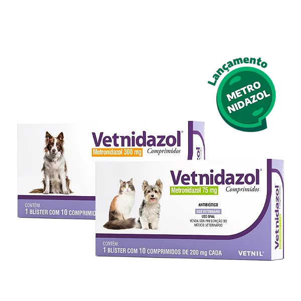 Antibiótico Vetnil Vetnidazol 10 comprimidos
