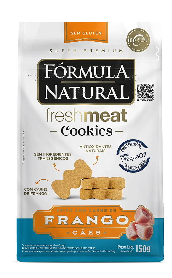 Fórmula Natural Fresh Meat Cookies Petisco Sabor Frango Super Premium para Cães Adultos 150g