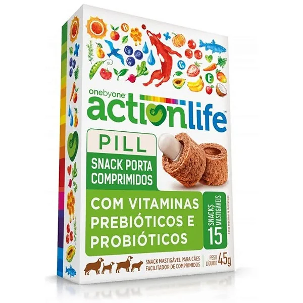 Petisco Funcional Snack Spin Onebyone Actionlife Pill 45g