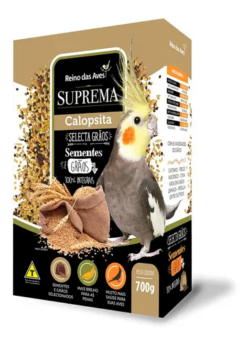 Ração Suprema Calopsita Selecta Grãos Reino das Aves