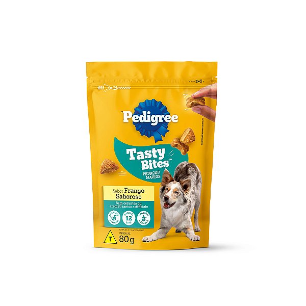 Petisco PEDIGREE® Tasty Bites Adulto Sabor Frango Saboroso 80g para Cães