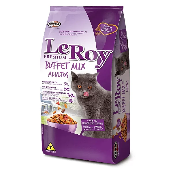 Ração Seca LeRoy Premium Gato Adulto Sabor Buffet Mix 10kg