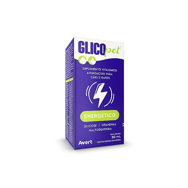 Suplemento Vitamínico Avert Glicopet para Cães e Gatos 30 ml