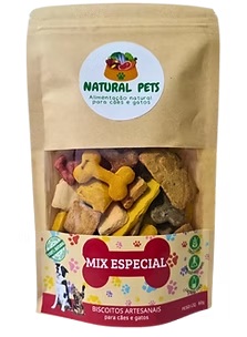 Biscoito Natural para Cães Natural Pets Sabor Mix Especial 60g