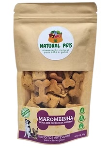Biscoito Natural para Cães Natural Pets Sabor Marombinha 60g