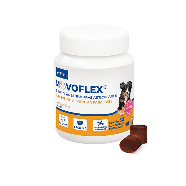 MOVOFLEX® Soft Chews Virbac Suplemento Articular para Cães de Grande Porte