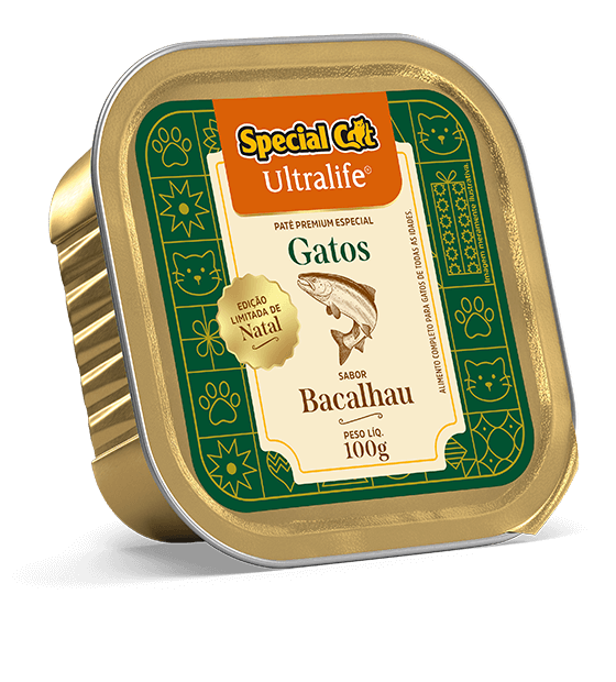 Patê Special Cat UltraLife Sabor Bacalhau 100g EDIÇÃO LIMITADA DE NATAL para Gatos