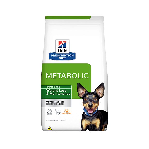 Ração Hill’s Prescription Diet Metabolic Obesidade Pedaços Pequenos para Cães 1.5kg