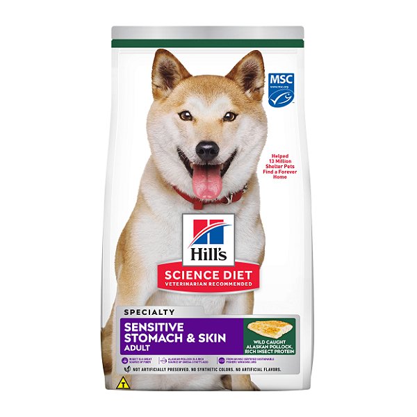 Ração Hill's Science Diet Pele Sensível para Cães Adultos com proteína sustentável 1.5kg