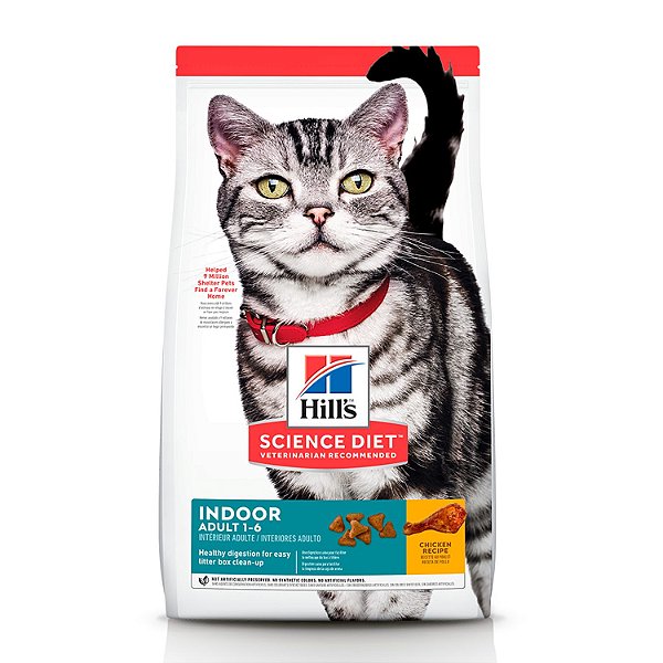 Ração Hill's Science Diet Indoor para Gatos Adultos Castrados Sabor Frango