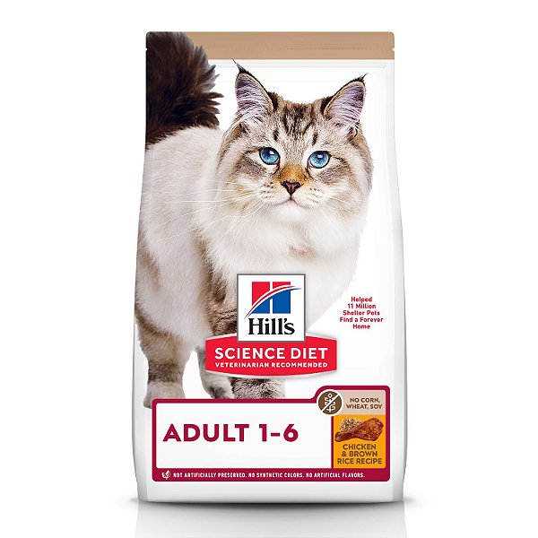 Ração Hill's Science Diet Sem milho, trigo ou soja para Gatos Adultos Sabor Frango 1.59kg