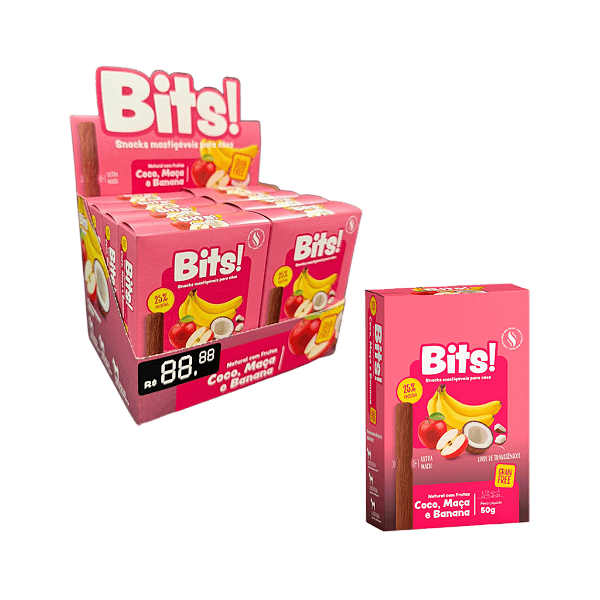 Snack Mastigável para Cães Bits! Frutas Tropicais 50g