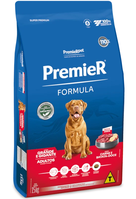 Ração Premier Fórmula para Cães Adultos de Raças Grandes e Gigantes Sabor Carne