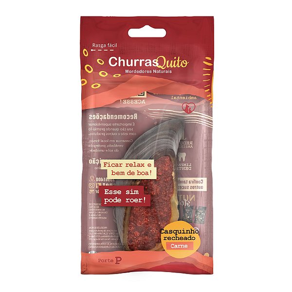 Petisco Natural ChurrasQuito Casquinho Recheado Carne