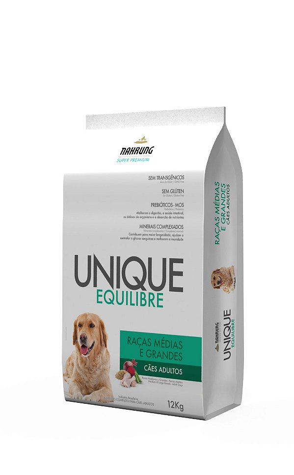 Ração Seca Unique Equilibre Cão Adulto raça Média e Grande 15kg