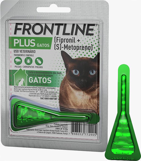 Antipulgas e Carrapatos Frontline Plus para Gatos