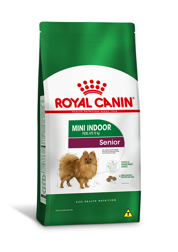 Ração Seca Royal Canin Mini Indoor Senior para Cães Idosos de Porte Pequeno com 8 Anos ou mais