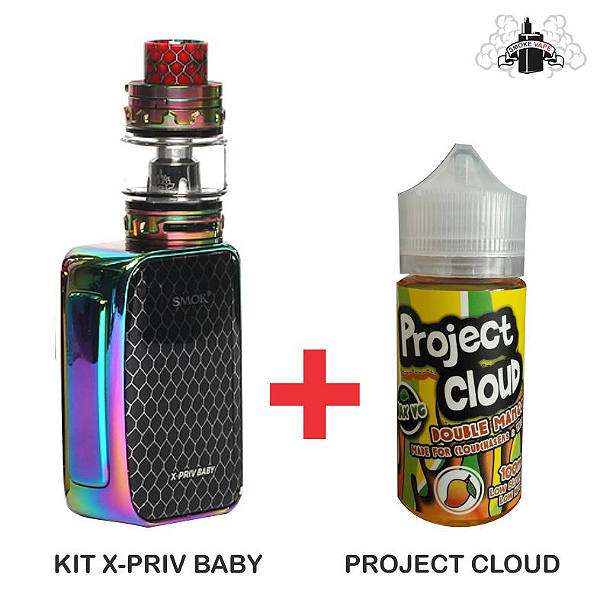 Combo Kit X PRIV BABY - Smok + Liquido Project Cloud