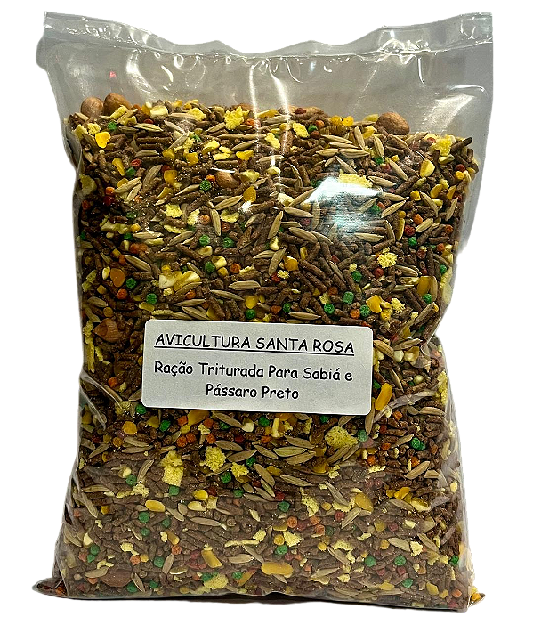 Ração Triturada Para Sabiá E Pássaro Preto