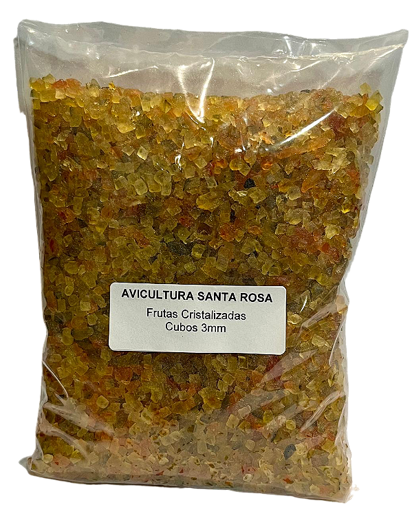 Frutas Cristalizadas Em Cubos 3mm