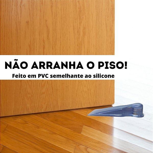 5 Trava Calço Cunha Transparente Prendedor Aparador Para Porta em PVC