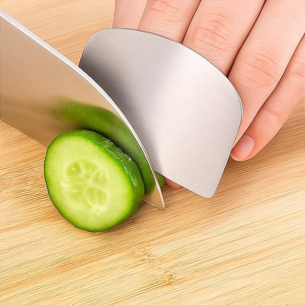 Protetor Salva Dedo Inox Corte Seguro Legumes Alimentos Cozinha Lyor