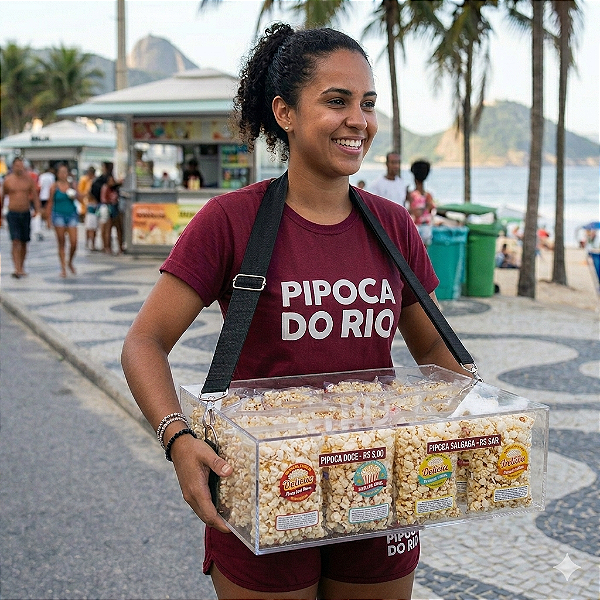 Caixa Acrilico 45x35x10cm Com Alça Para Pipoca Potes Caixinhas