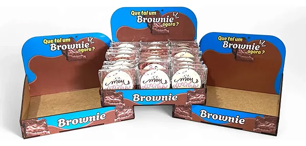 Kit 3 Expositores Para Doces Brownies Palha Pão De Mel